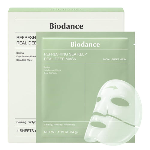 BIODANCE Bio-Collagen Real Deep Mask, Hydrating Overnight Hydrogel Face Mask, Pore Minimizing, Plumping, Elasticity Improvement, Korean Skin Care, Self Care Gifts for Women | 1.19oz(34g) x 16ea