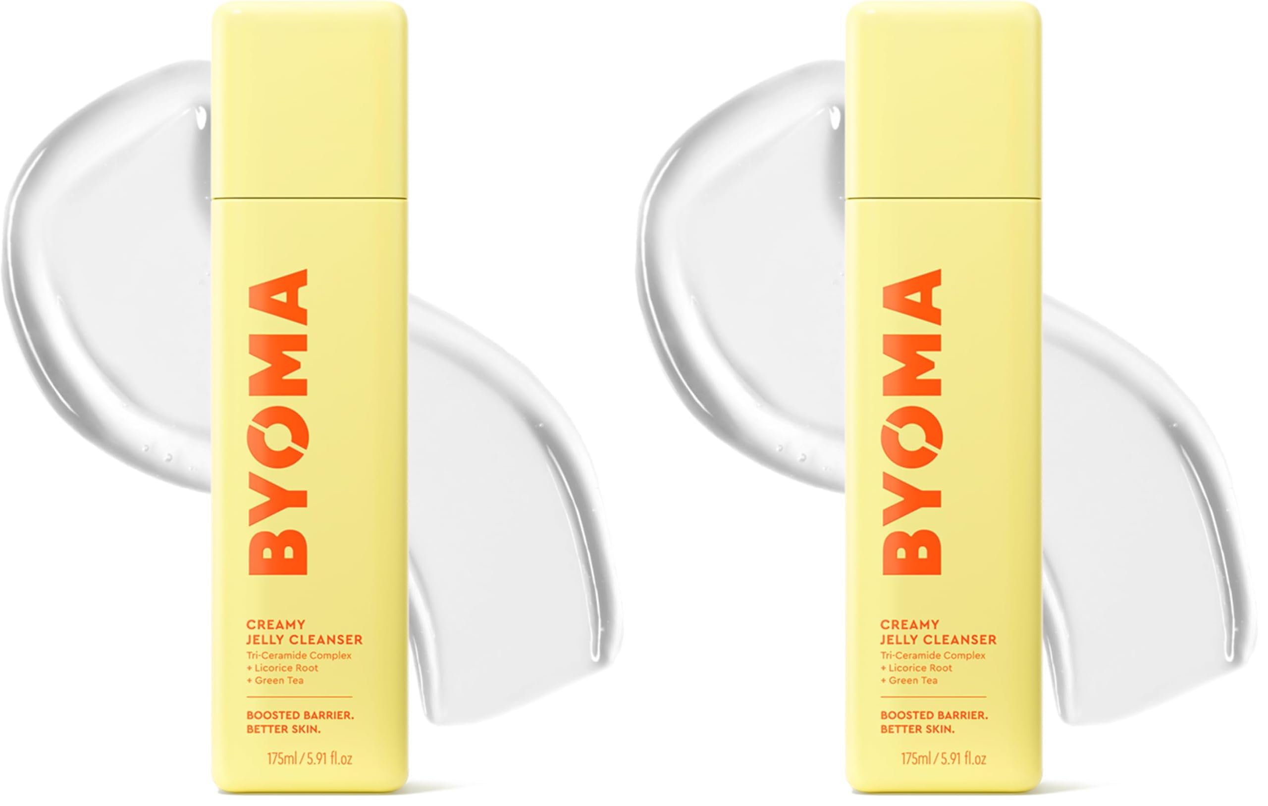 BYOMA Creamy Jelly Cleanser - Hydrating Facial Cleanser for Skin Barrier Repair -Tri-Ceramide Face Wash for Sensitive Skin & All Skin Types - Gently Removes Makeup & Excess Oil - 5.91 fl oz