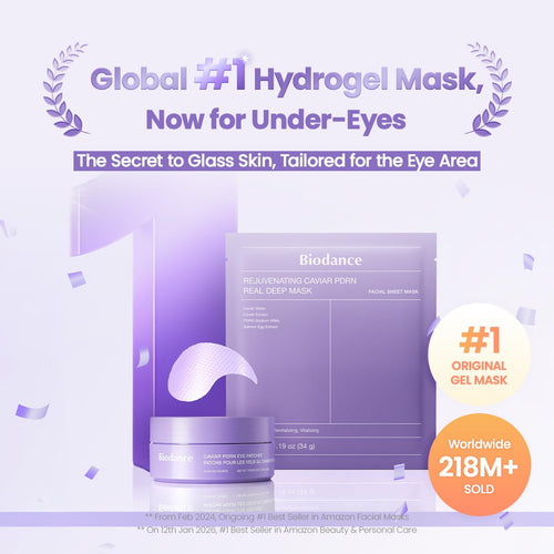BIODANCE Caviar PDRN Brightening Set: Real Deep Mask & Eye Patches Set, Under Eye Dark Circles & Puffy Eyes, Korean Skincare Routine for Dullness, Glass Skin, Skin Care Gift Set